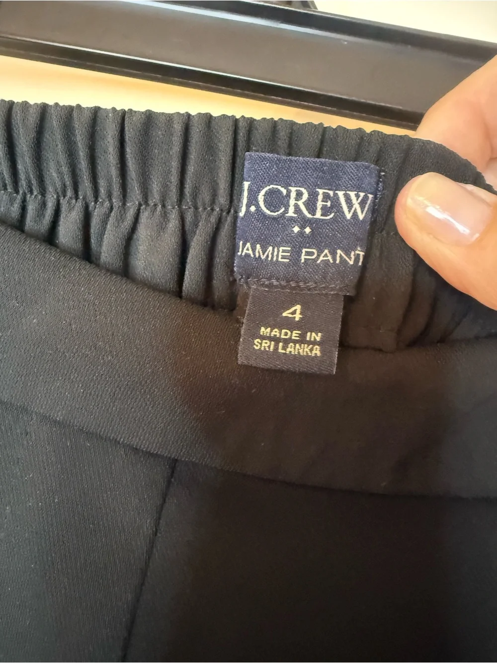 J Crew Black Straight-Leg Dress Pants